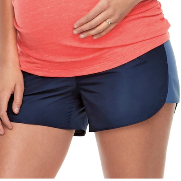 a:glow Pants - a: Glow 401 Navy Luxe Maternity Active Short